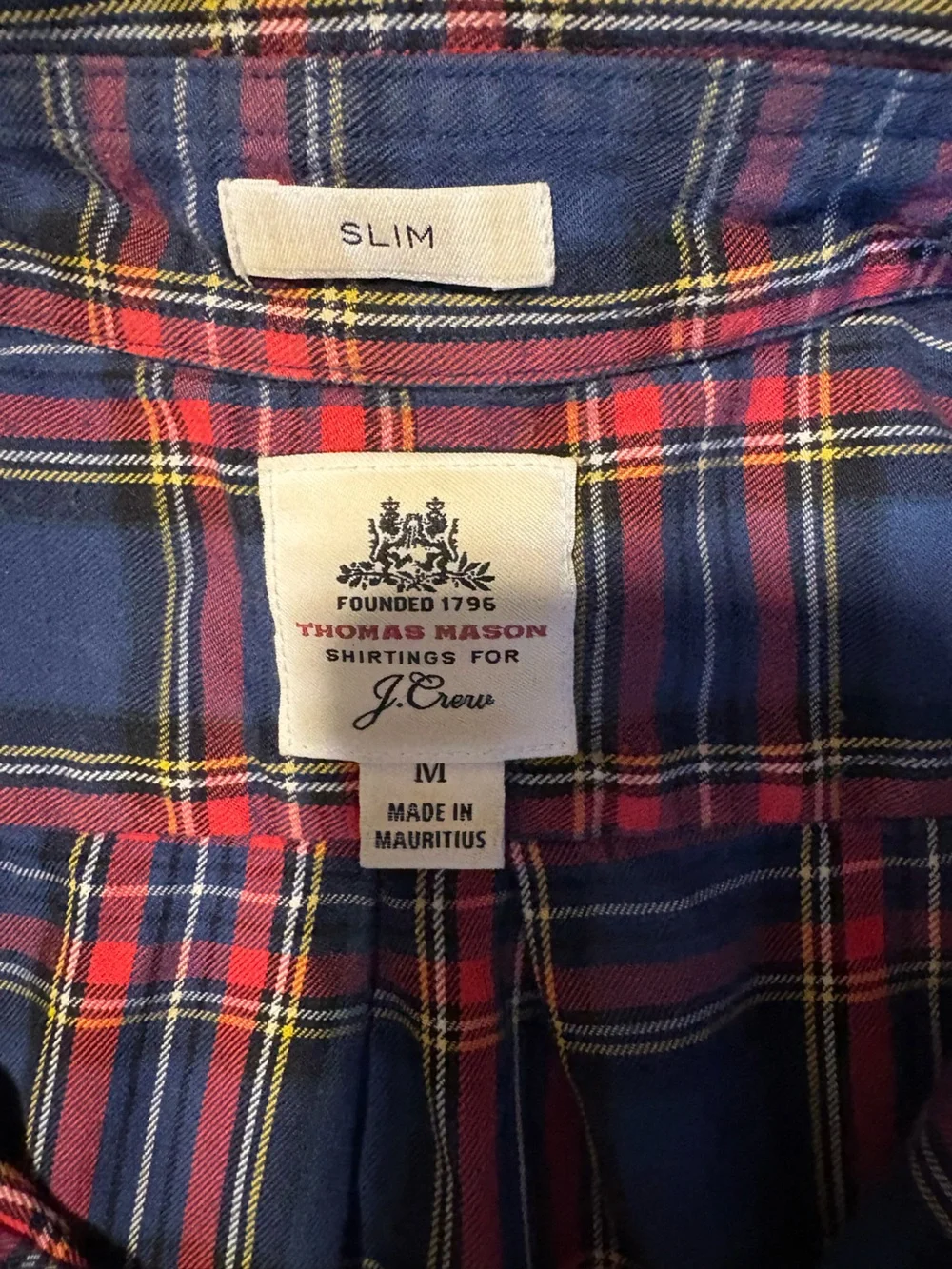 J. Crew Thomas Mason plaid shirt